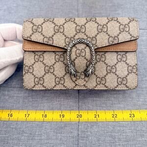 Authentic Gucci Mini Dionysus GG Supreme Chain Shoulder Crossbody Bag